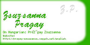 zsuzsanna pragay business card